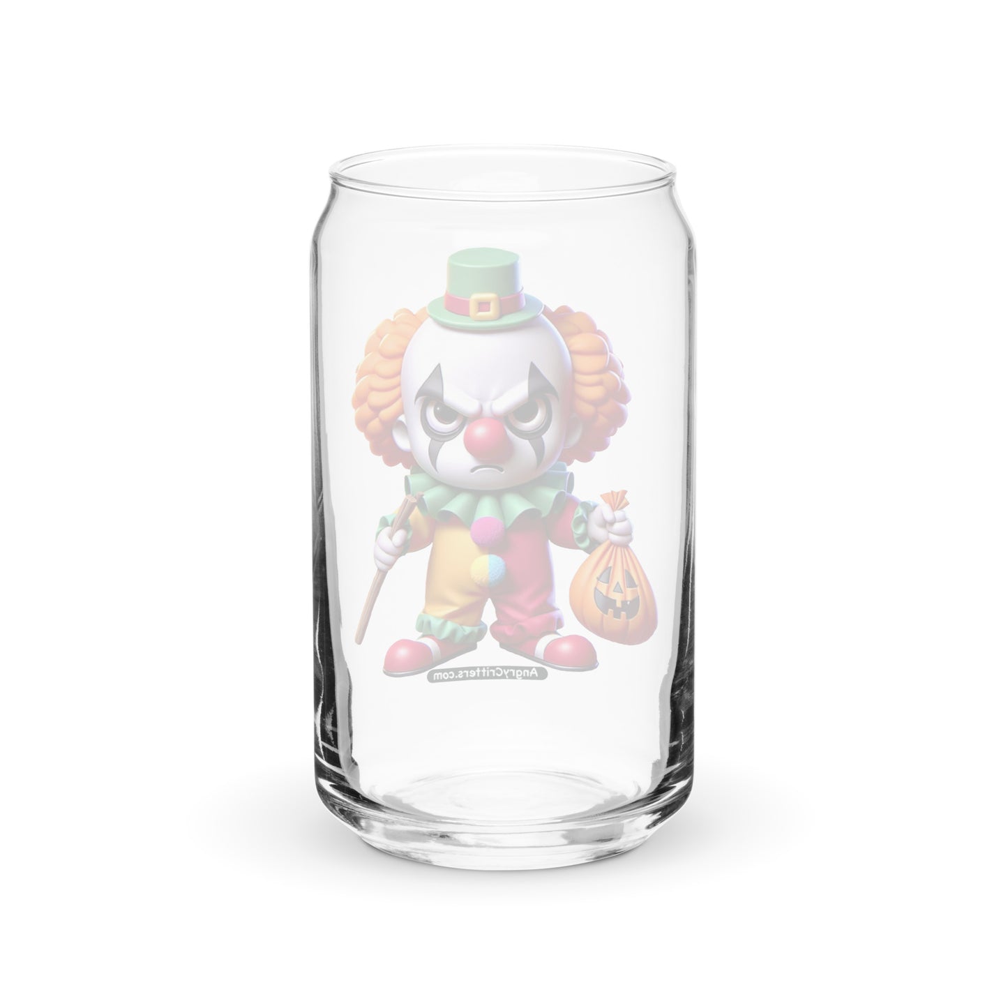 Angry Critters - Halloween Clown Orange, Can-shaped glass