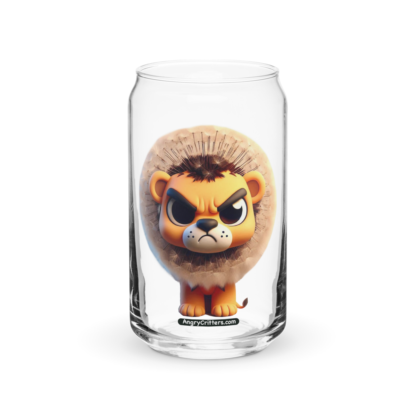 Angry Critters - Dandy Lion Can-shaped glass