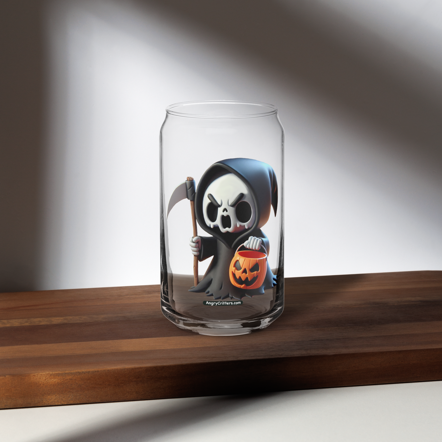 Angry Critters - Grim Reaper, Can-shaped glass