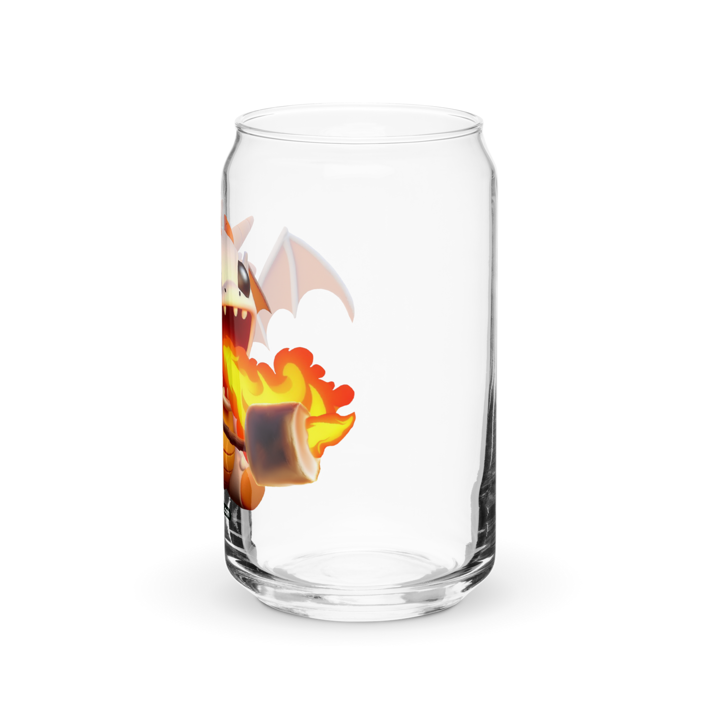 Angry Critters - Dragon Toasting Marshmallow, Can-shaped glass