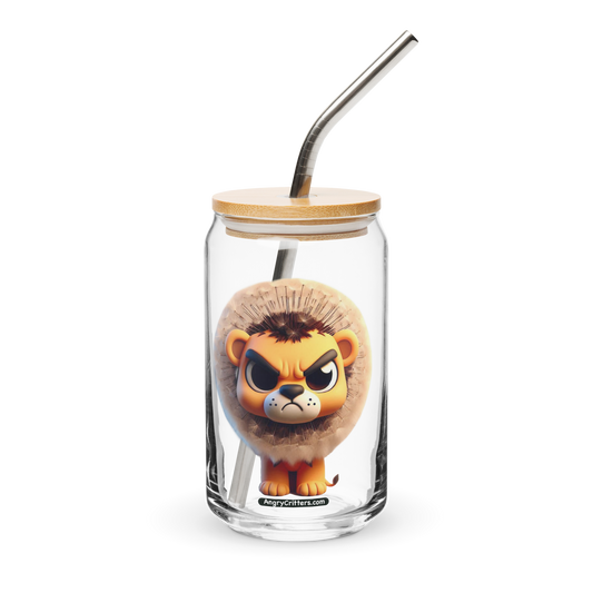 Angry Critters - Dandy Lion Can-shaped glass