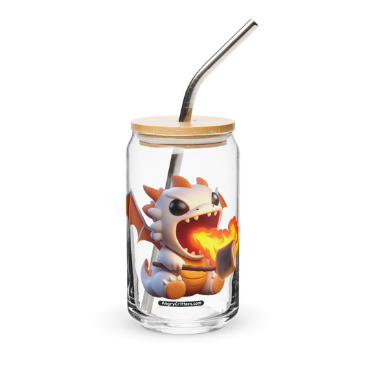 Angry Critters - Dragon Toasting Marshmallow, Can-shaped glass