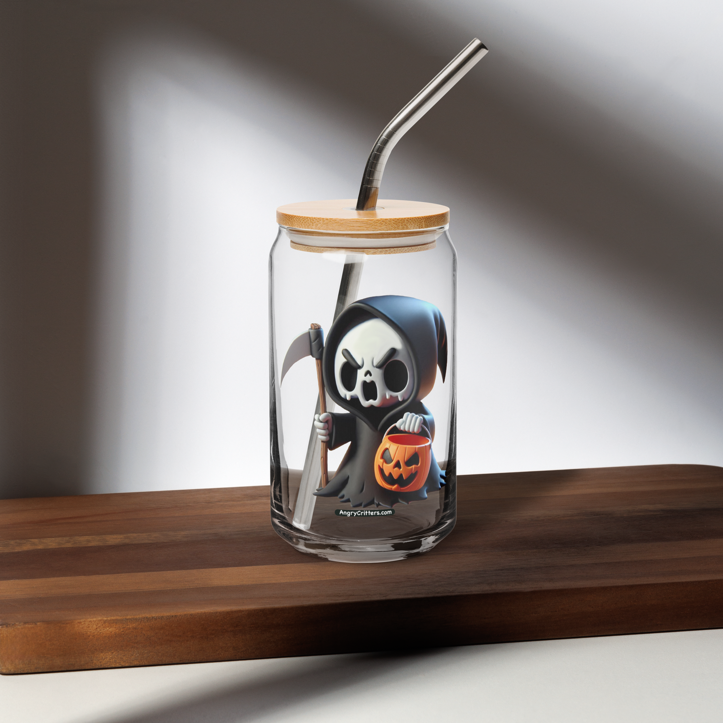 Angry Critters - Grim Reaper, Can-shaped glass