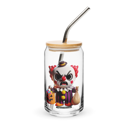 Angry Critters - Halloween Clown Red, Can-shaped glass