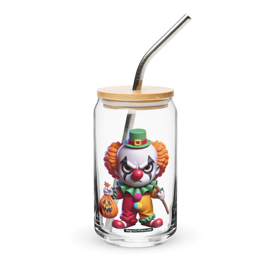 Angry Critters - Halloween Clown Orange, Can-shaped glass