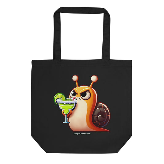 Angry Critters - Snail with a Margarita, Eco Tote Bag