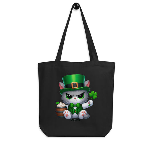 Angry Critters - St. Patrick's Day Kitten Eco Tote Bag