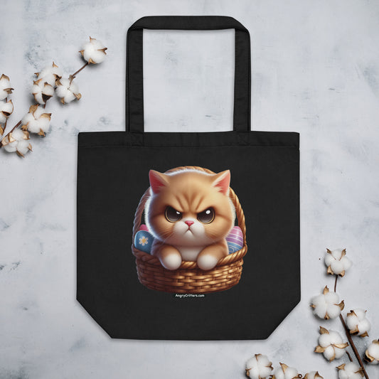 Angry Critters - Kitten in Easter Basket Eco Tote Bag