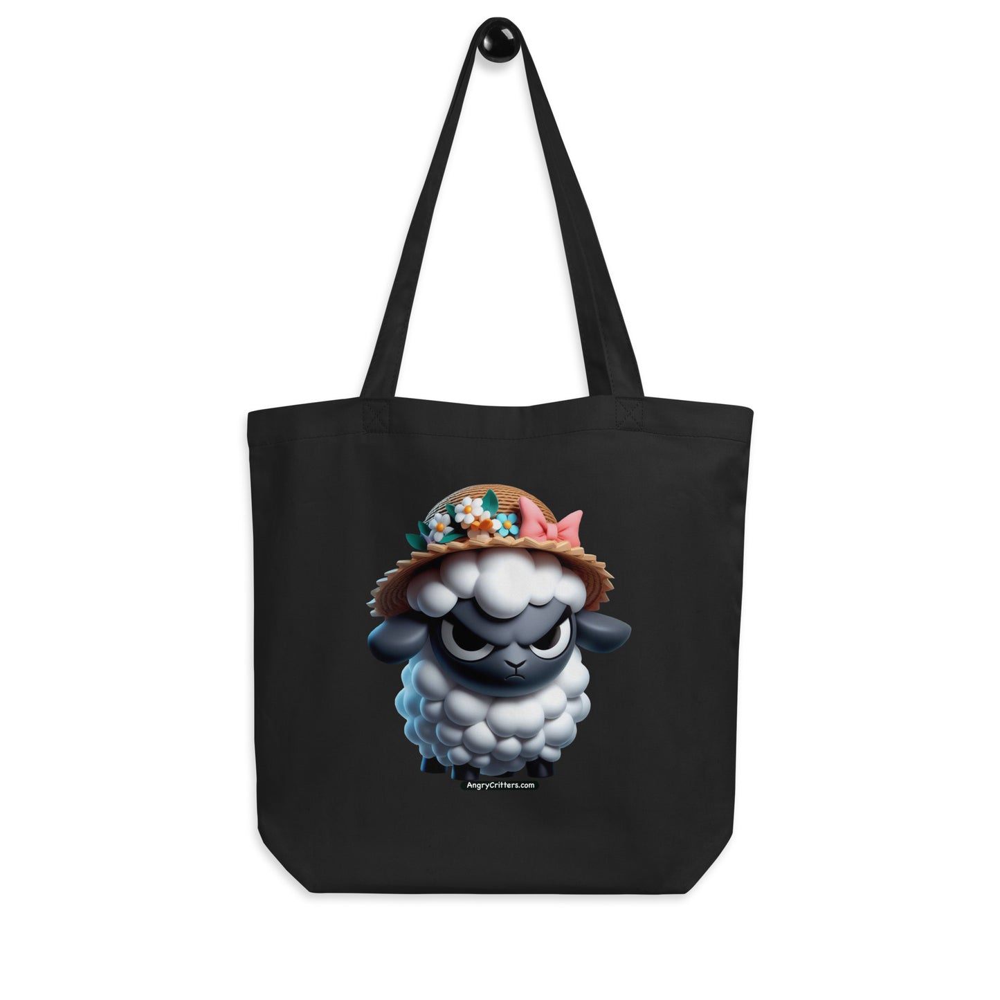 Angry Critters - Lamb in Easter Bonnet Eco Tote Bag