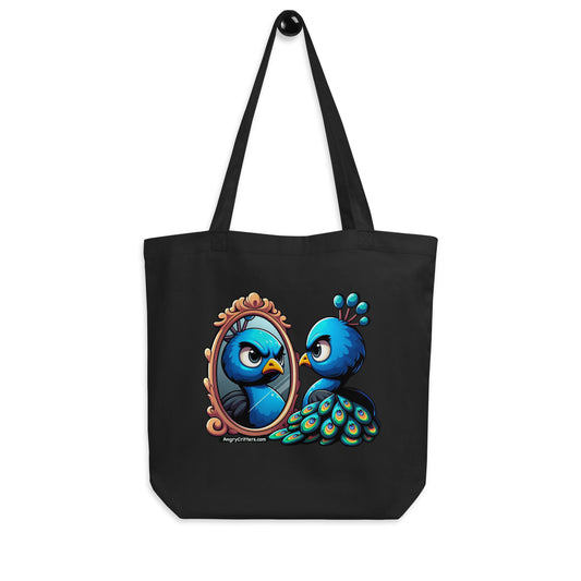 Angry Critters - Peacock Reflection Eco Tote Bag