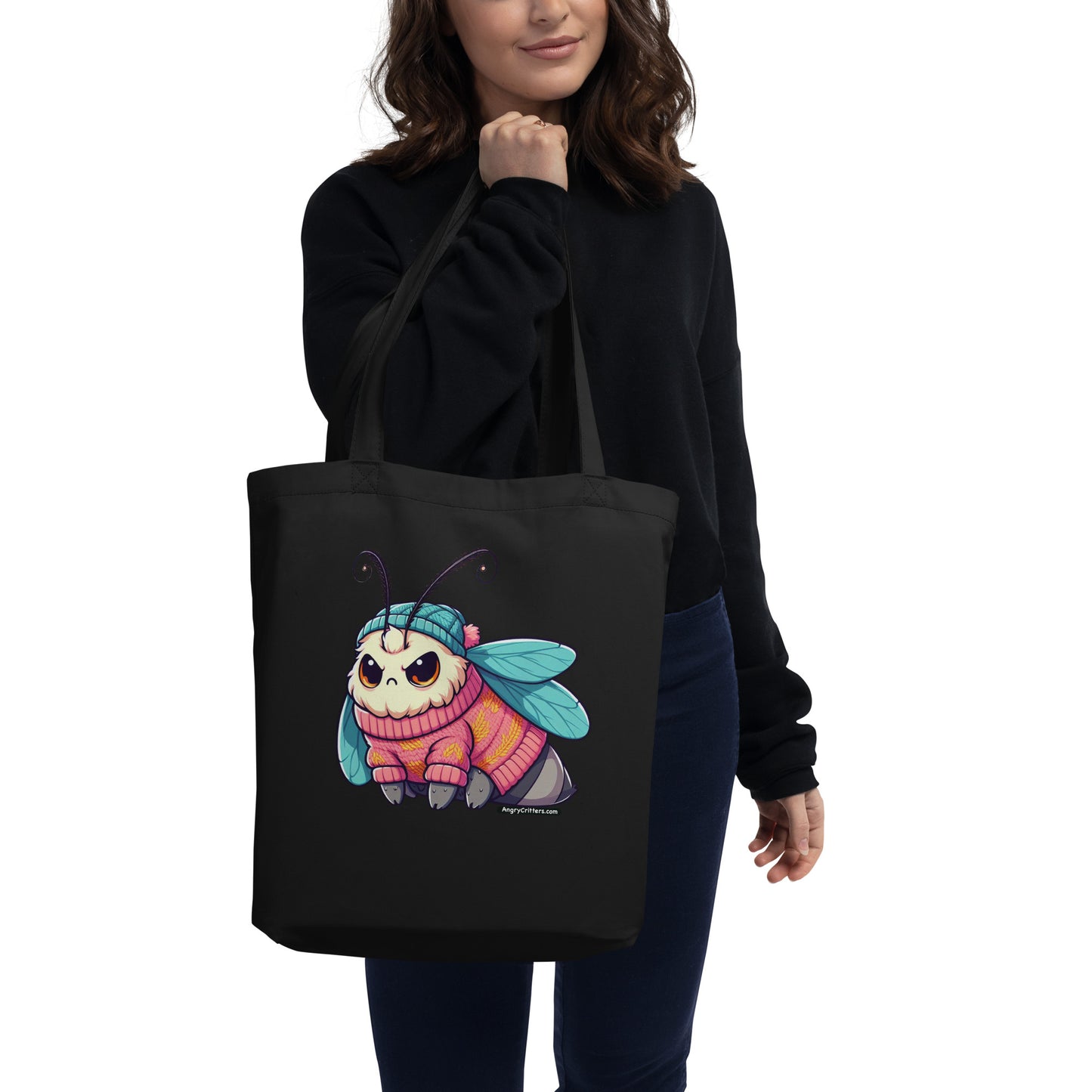 Angry Critters - Moth in a Sweater Eco Tote Bag