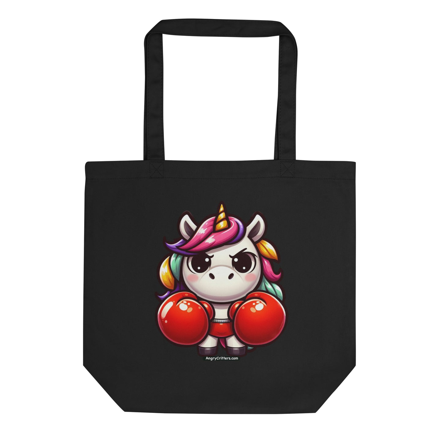 Angry Critters - Unicorn in Boxing Gloves Eco Tote Bag