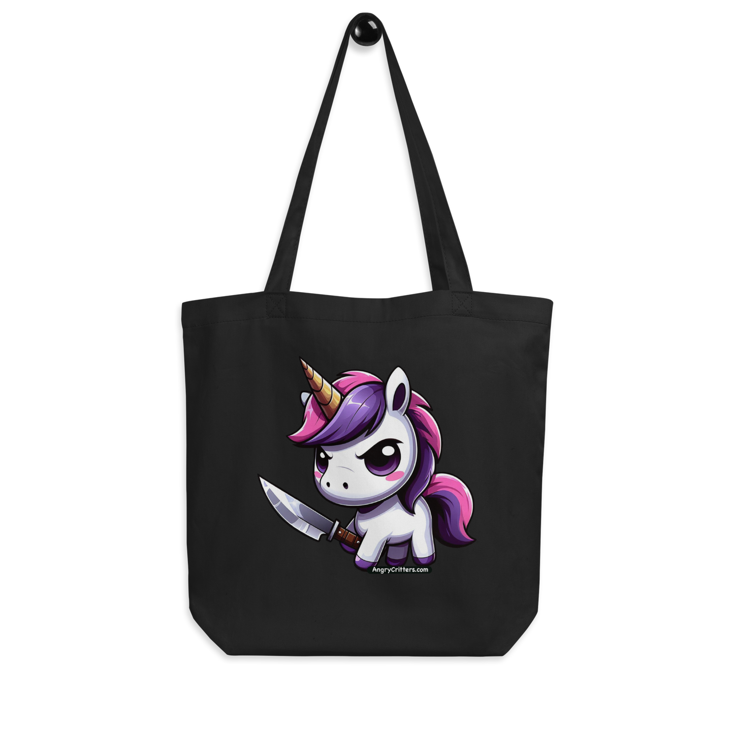 Angry Critters - Unicorn with a Blade, Eco Tote Bag