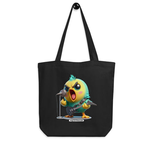 Angry Critters - Parakeet with an Axe, Eco Tote Bag