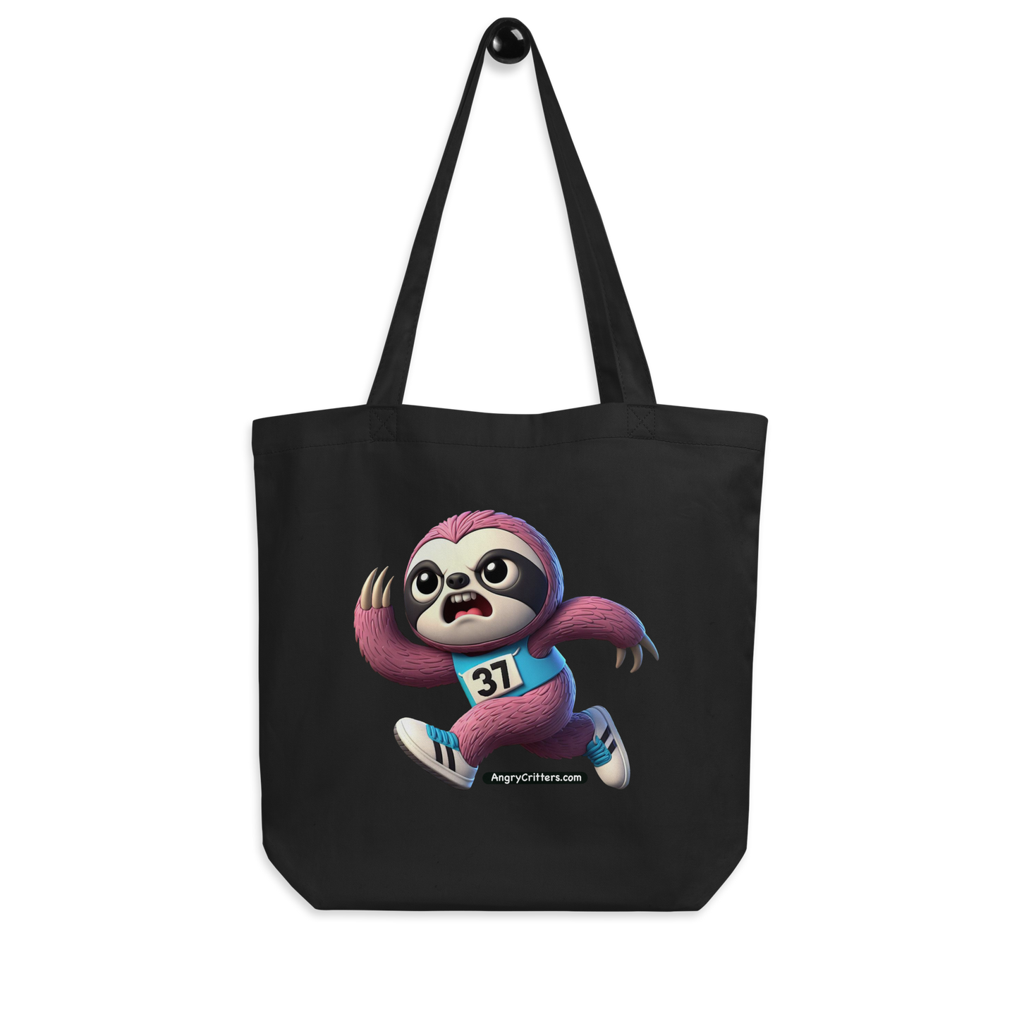 Angry Critters - Running Sloth, Eco Tote Bag