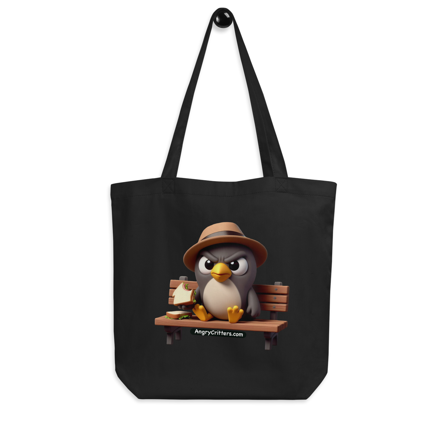 Angry Critters - Pigeon Feeding Himself, Eco Tote Bag