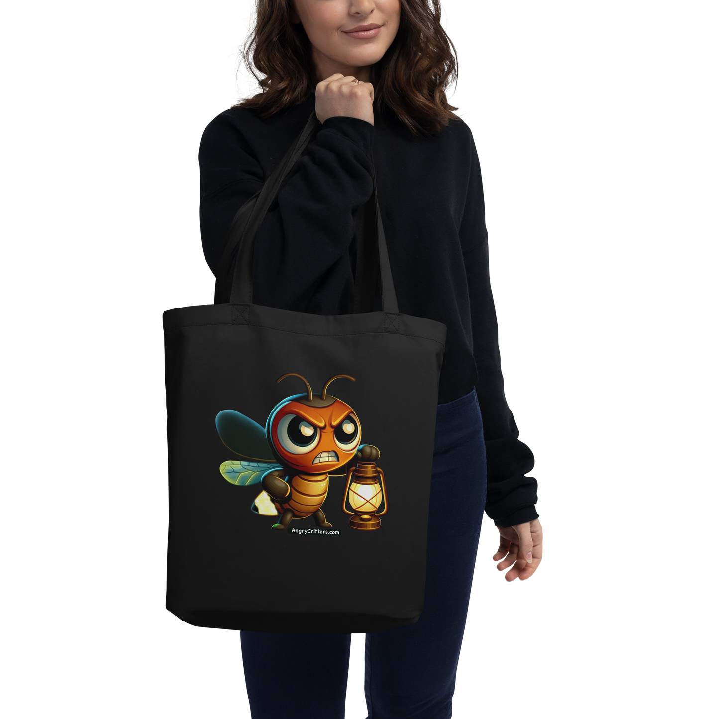 Angry Critters - Firefly with Lamp, Eco Tote Bag