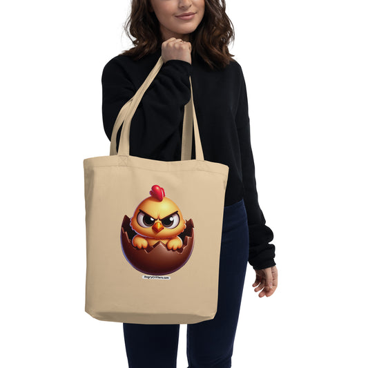 Angry Critters - Chick in Chocolate Egg Eco Tote Bag