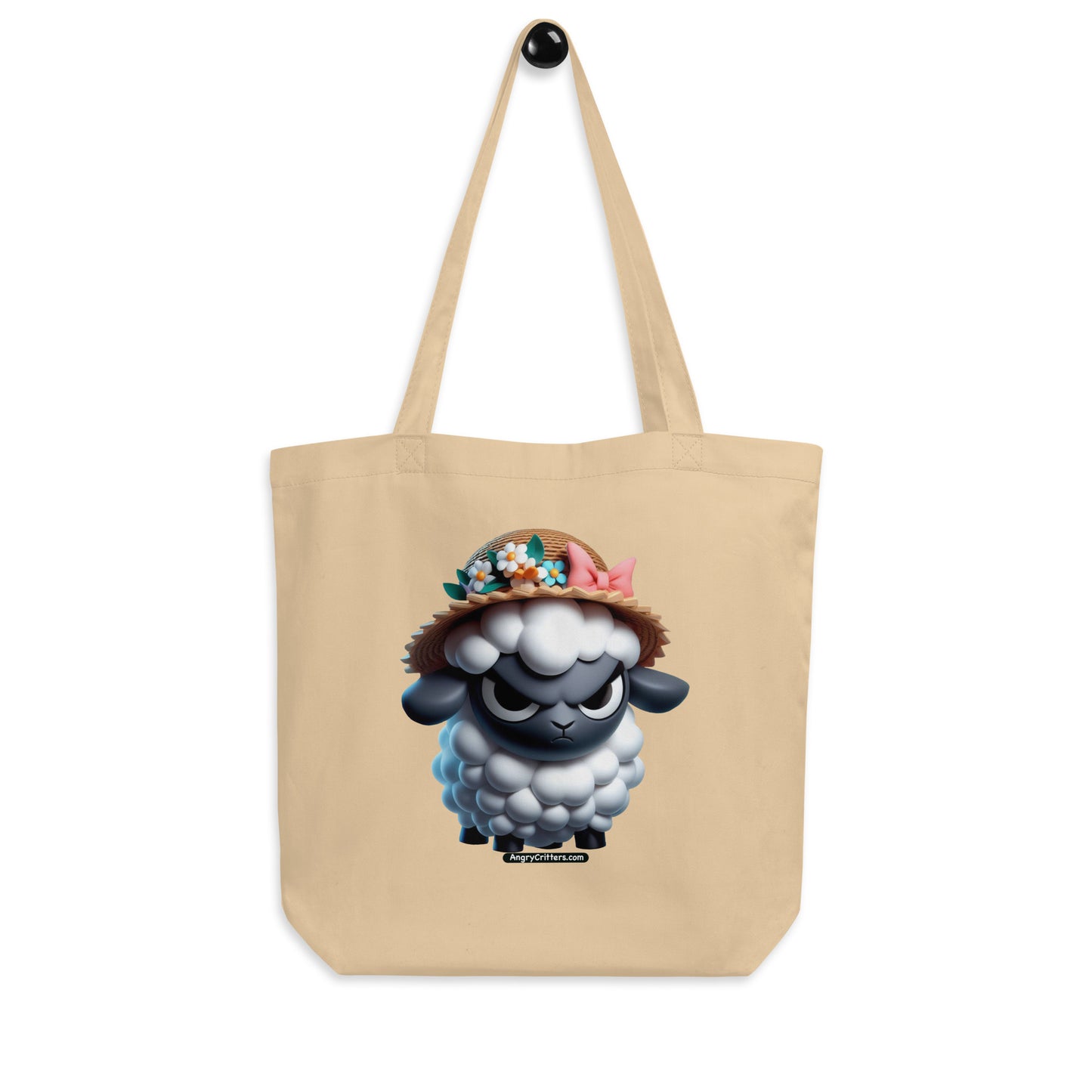 Angry Critters - Lamb in Easter Bonnet Eco Tote Bag