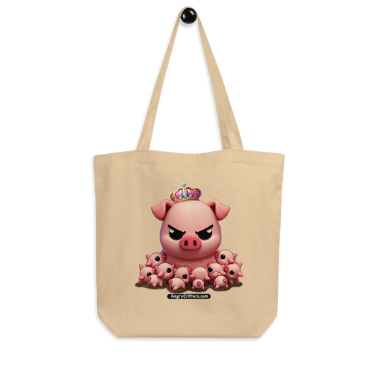 Angry Critters - Mother’s Day Pig & Piglets, Eco Tote Bag