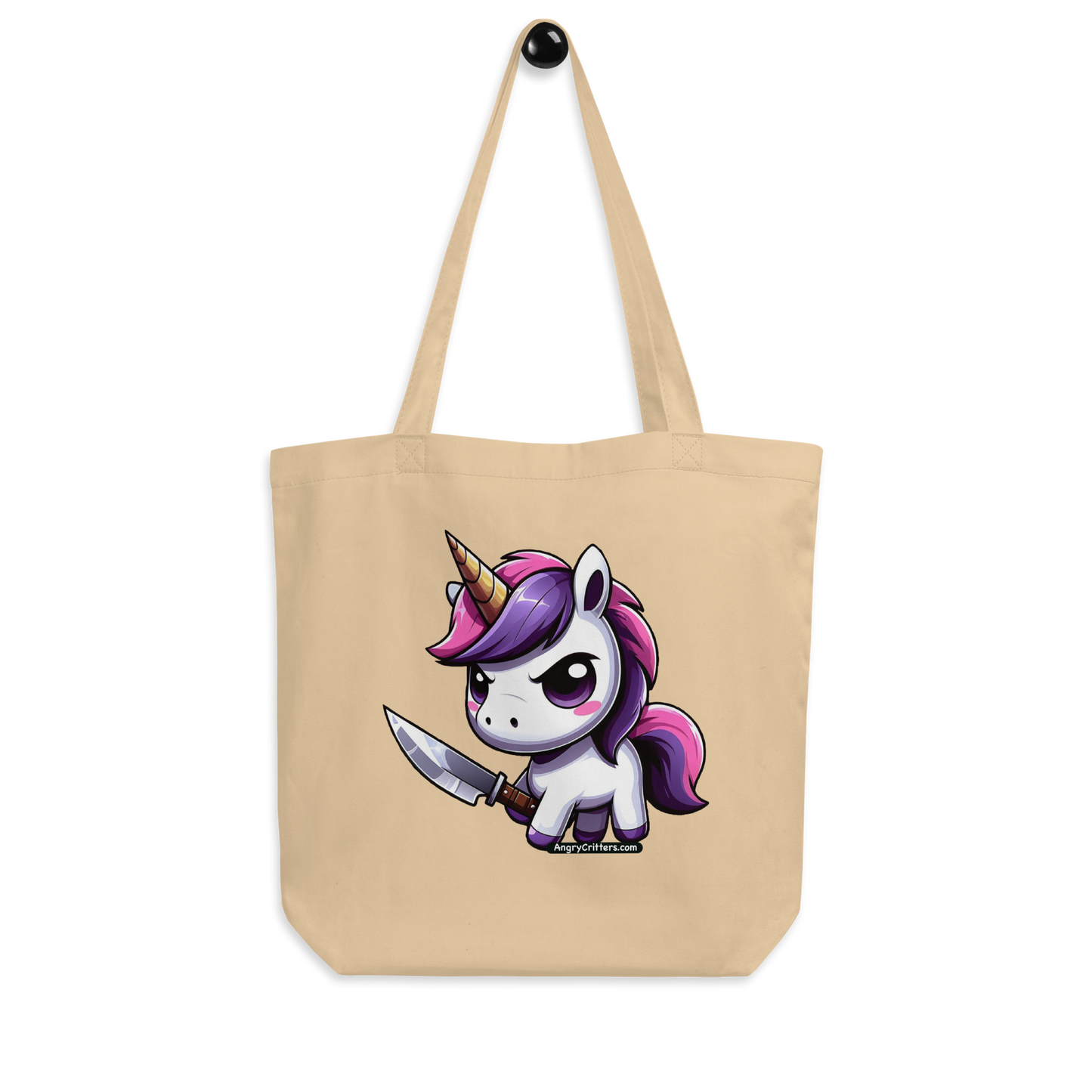 Angry Critters - Unicorn with a Blade, Eco Tote Bag