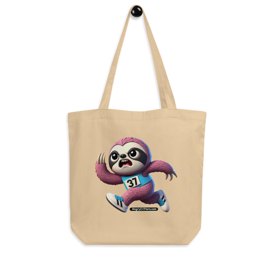 Angry Critters - Running Sloth, Eco Tote Bag