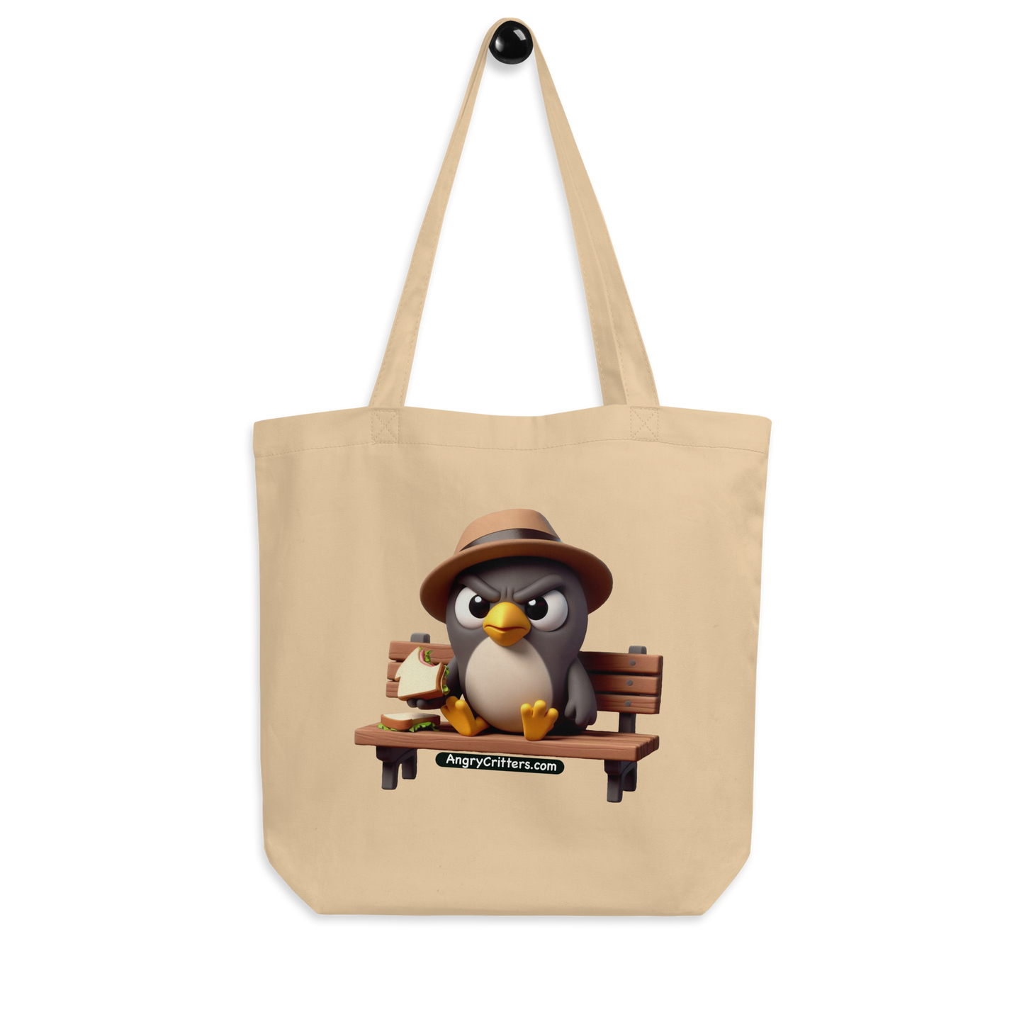 Angry Critters - Pigeon Feeding Himself, Eco Tote Bag