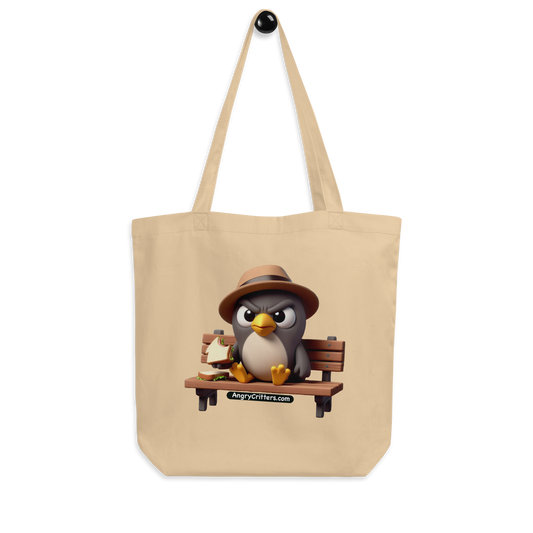 Angry Critters - Pigeon Feeding Himself, Eco Tote Bag