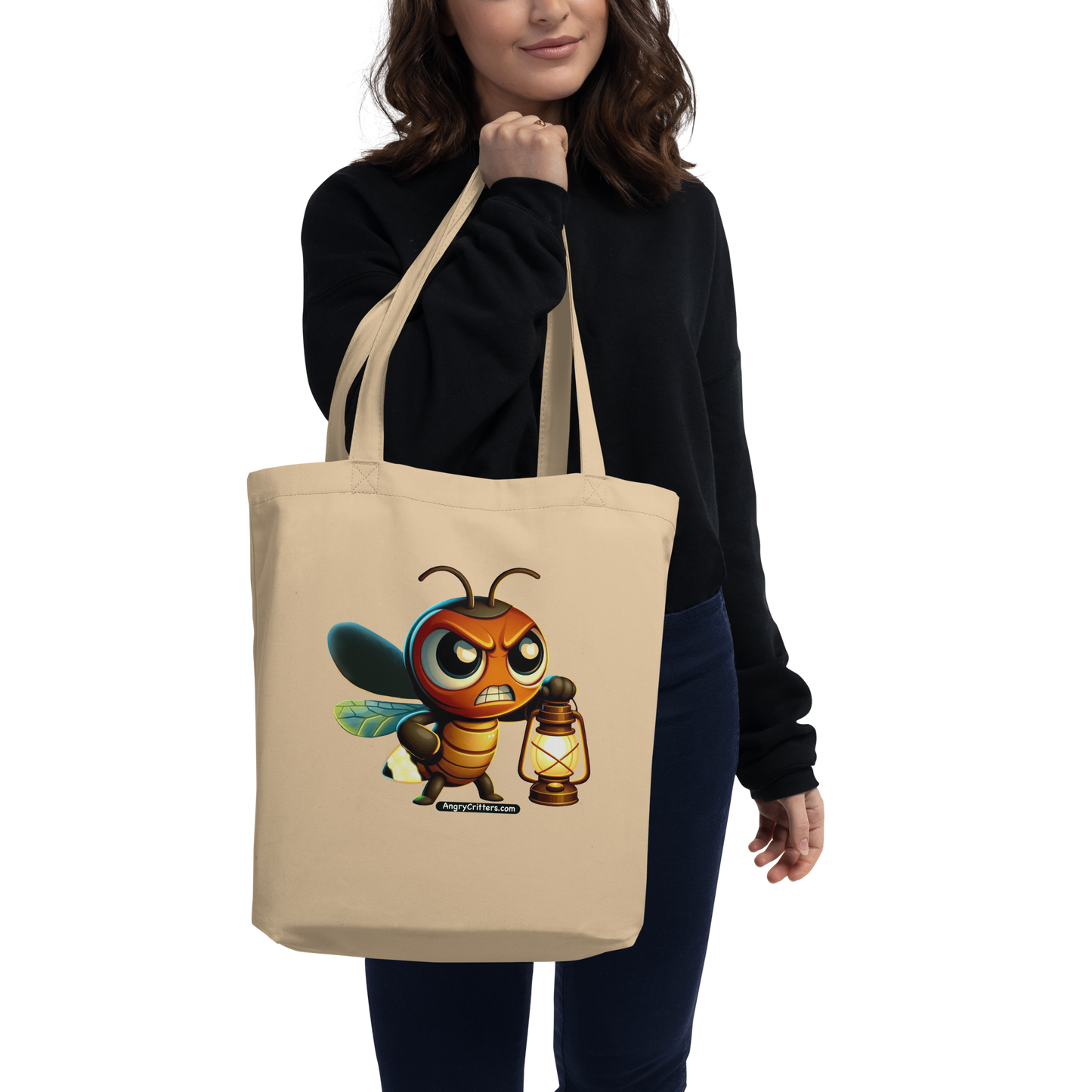 Angry Critters - Firefly with Lamp, Eco Tote Bag