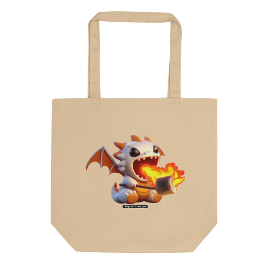 Angry Critters - Dragon Toasting Marshmallow, Eco Tote Bag