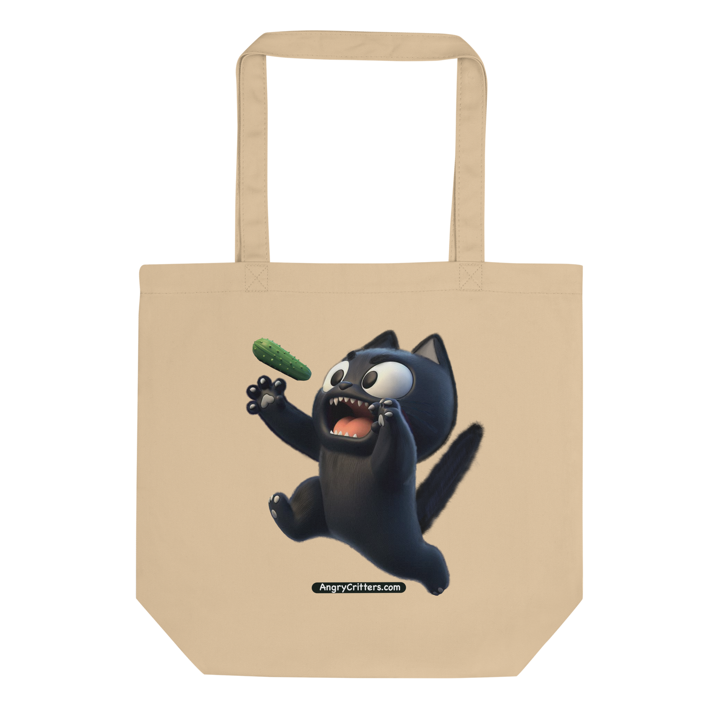 Angry Critters - Black Cat Scare, Eco Tote Bag