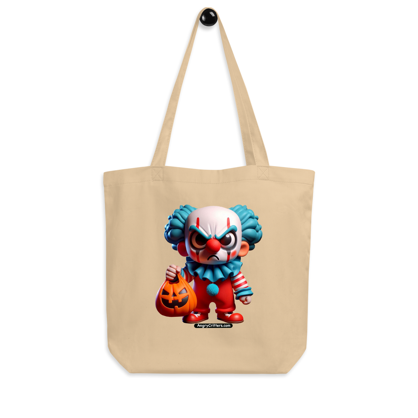 Angry Critters - Halloween Clown Blue, Eco Tote Bag