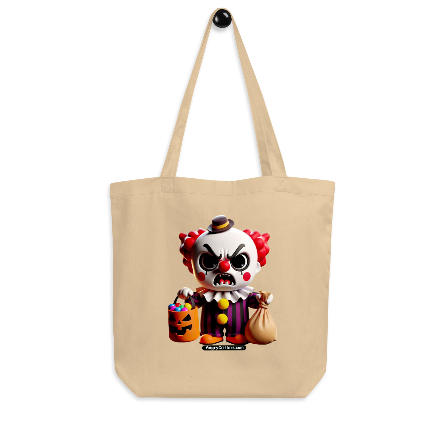 Angry Critters - Halloween Clown Red, Eco Tote Bag