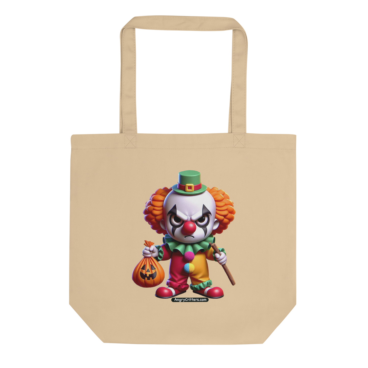 Angry Critters - Halloween Clown Orange, Eco Tote Bag