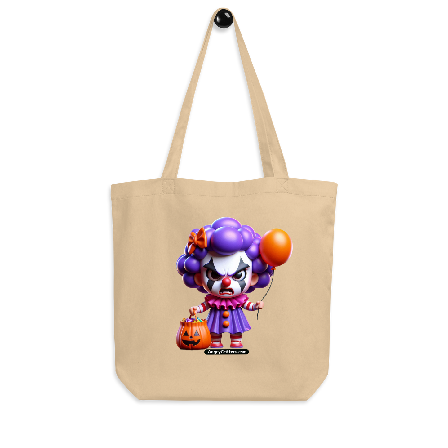 Angry Critters - Halloween Clown Purple, Eco Tote Bag