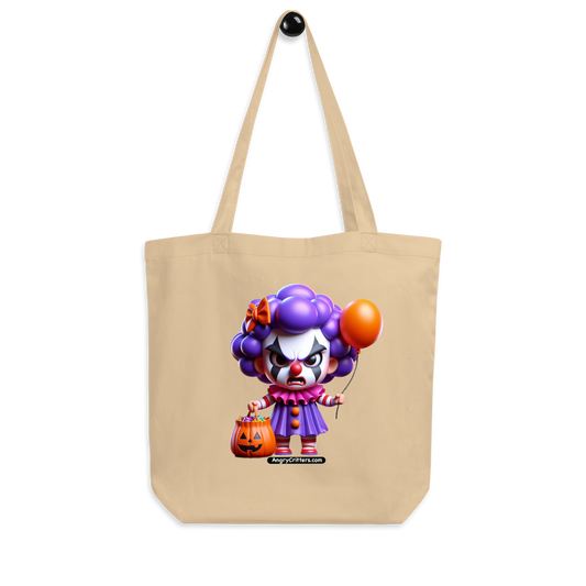 Angry Critters - Halloween Clown Purple, Eco Tote Bag