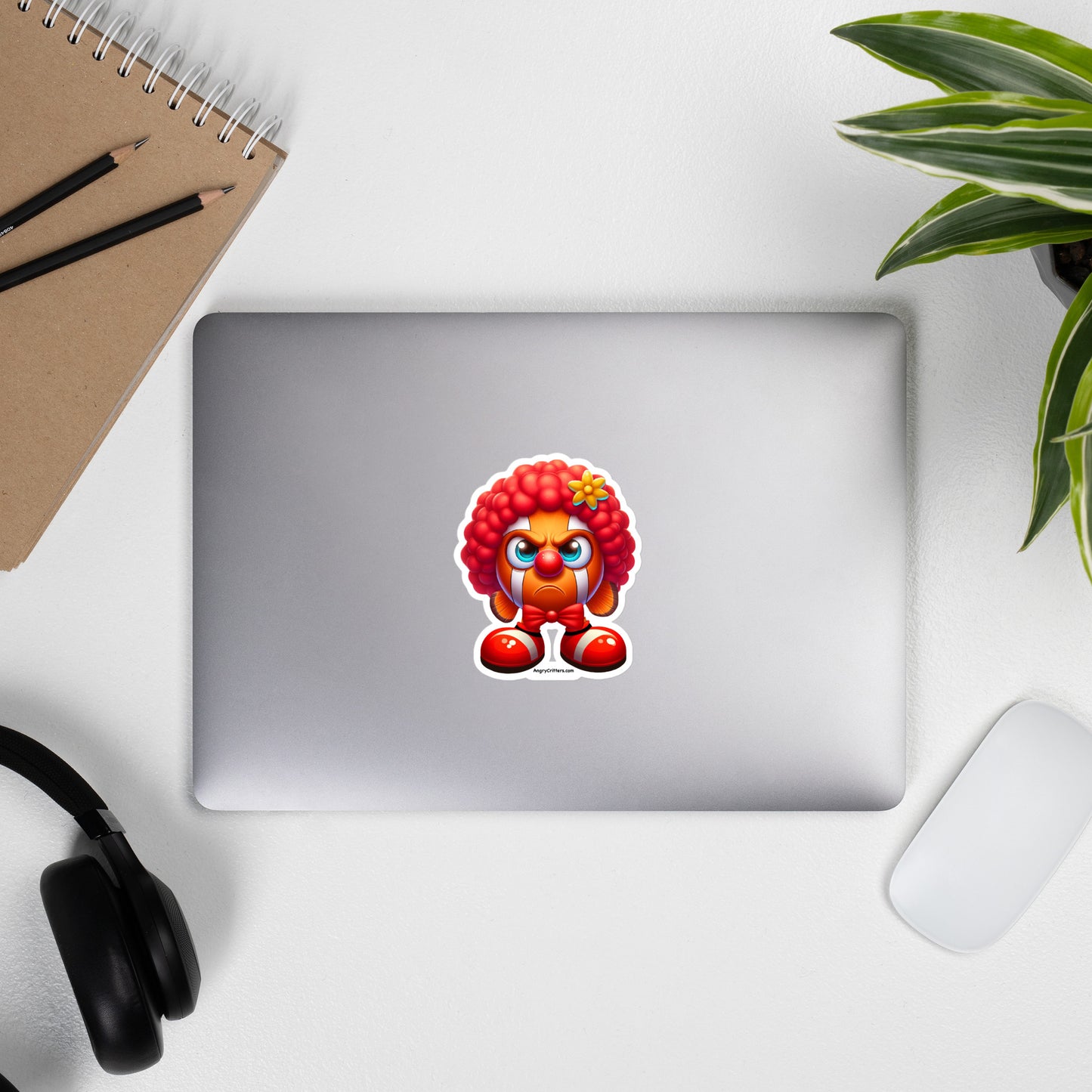 Angry Critters - Clownfish Clown Bubble-free stickers