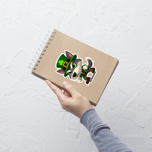 Angry Critters - Irish Wolfhound Bubble-free stickers