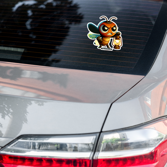 Angry Critters - Firefly with Lamp, Bubble-free stickers