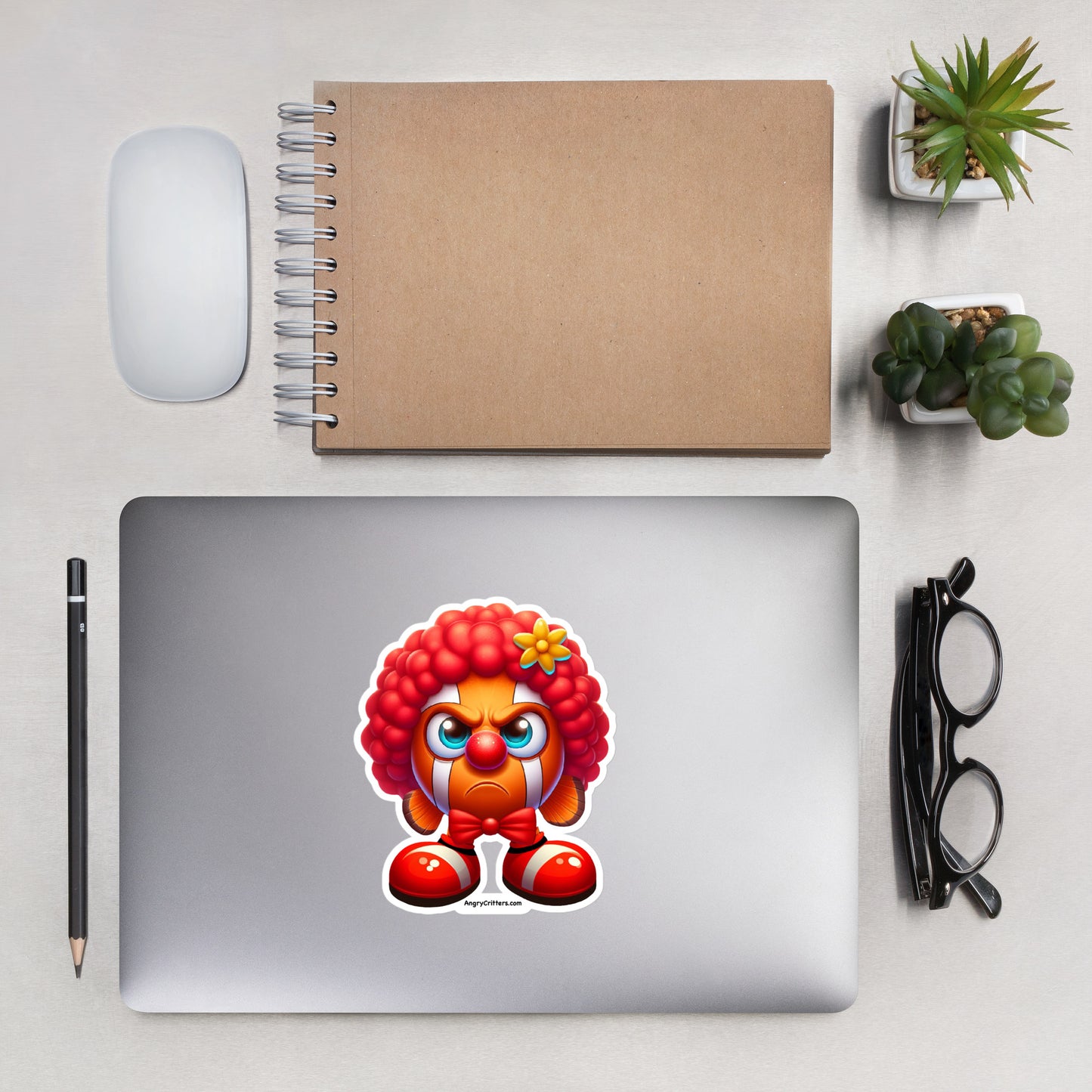 Angry Critters - Clownfish Clown Bubble-free stickers