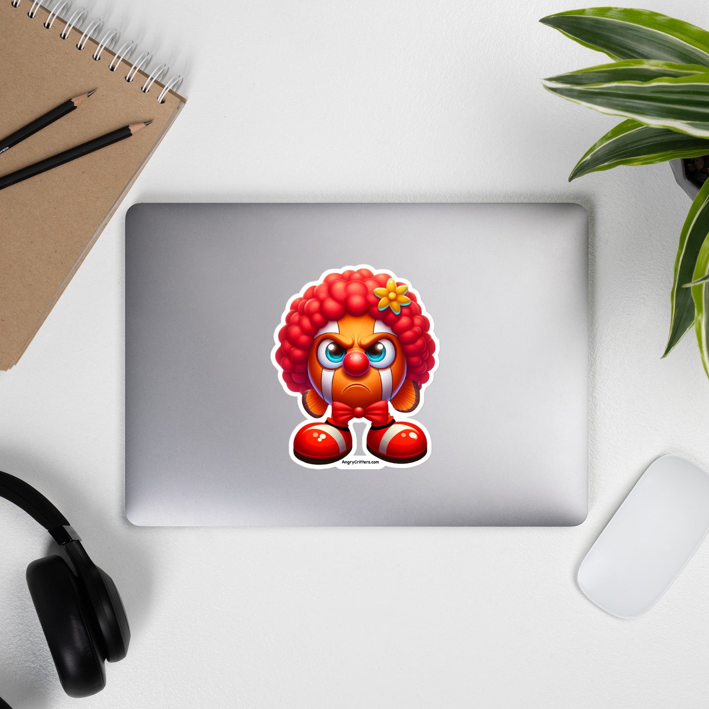 Angry Critters - Clownfish Clown Bubble-free stickers