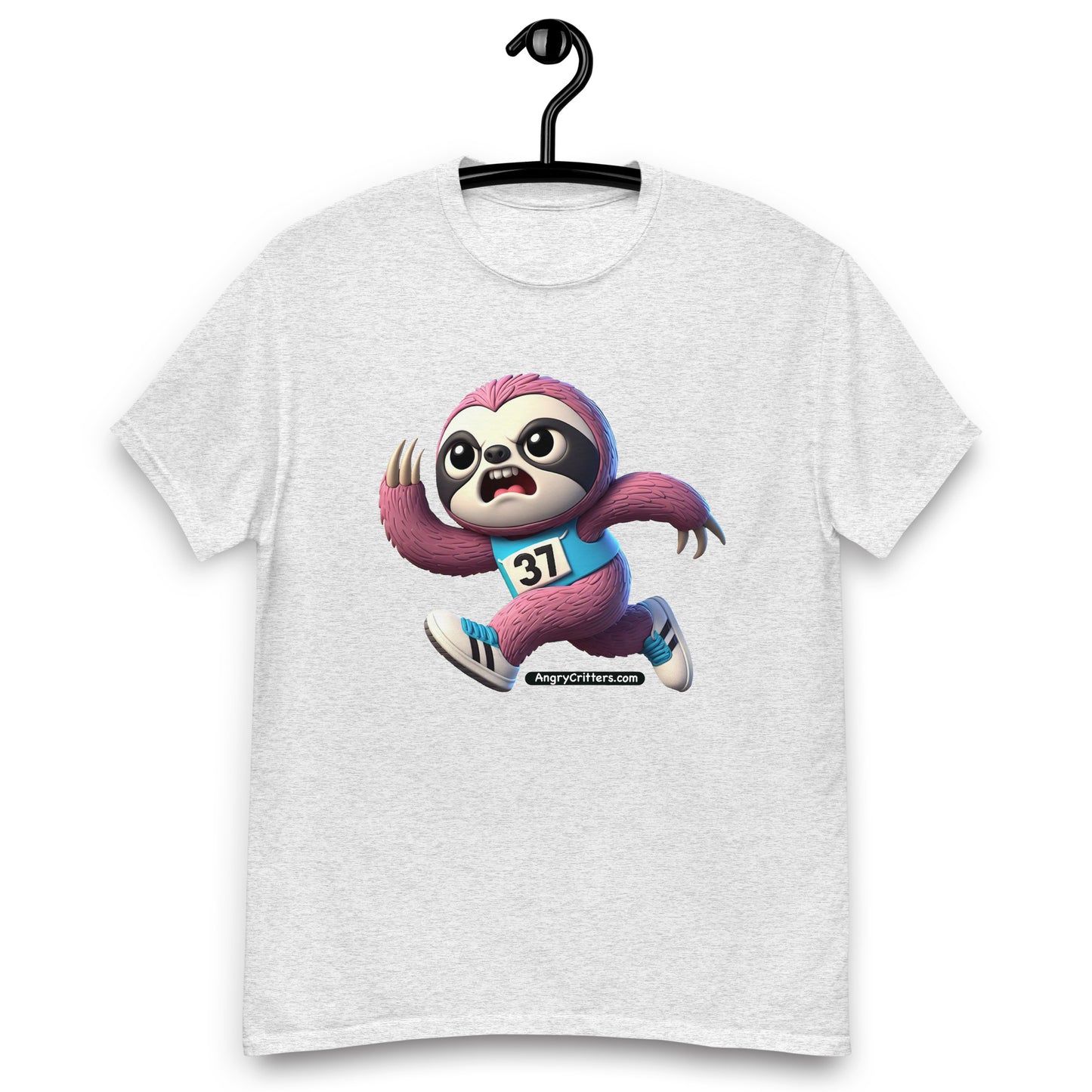 Angry Critters - Running Sloth, Men's classic tee