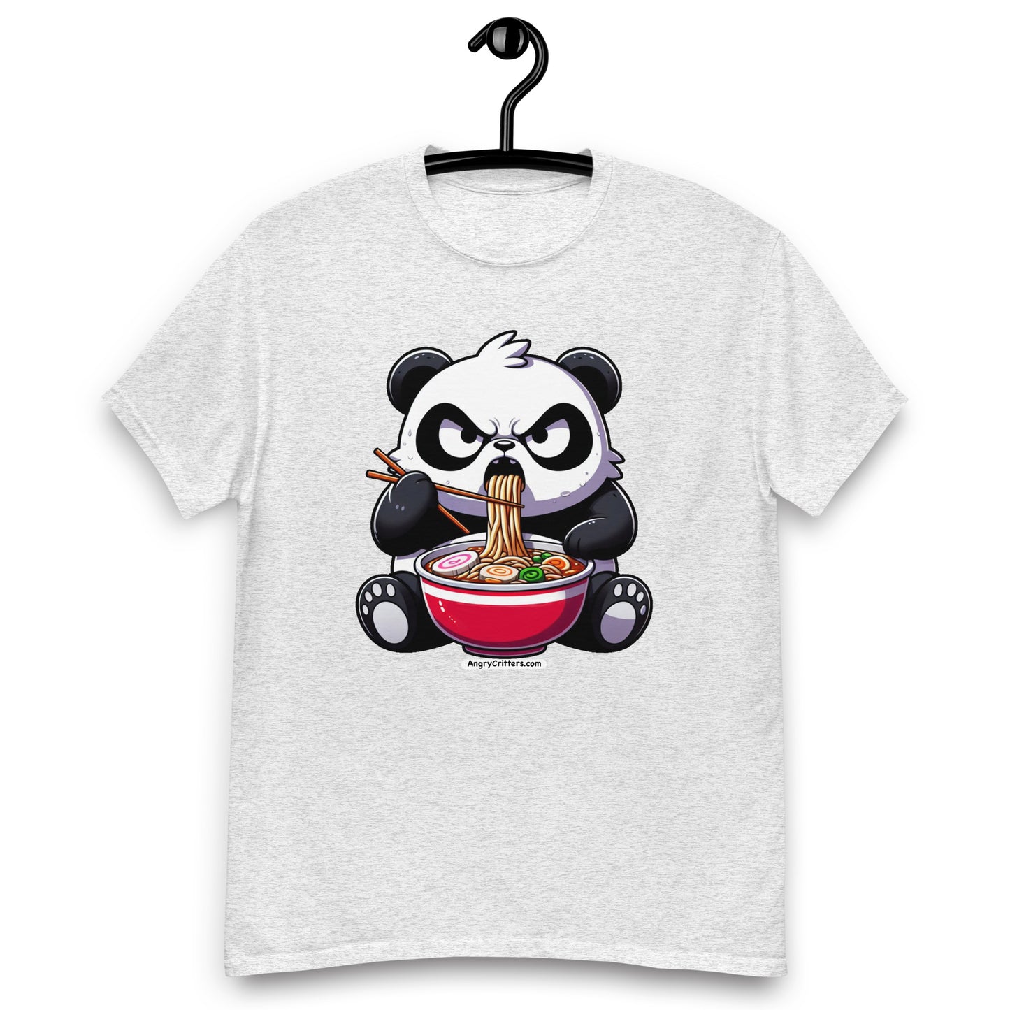 Angry Critters - Panda Eating Ramen, Men's classic tee