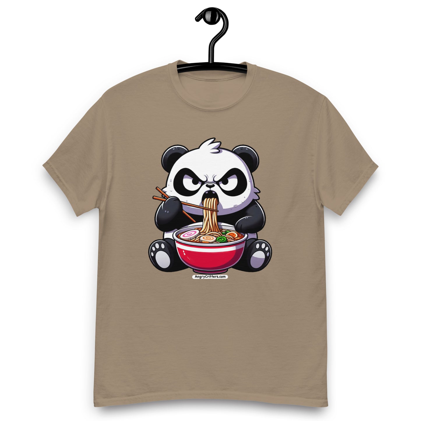 Angry Critters - Panda Eating Ramen, Men's classic tee