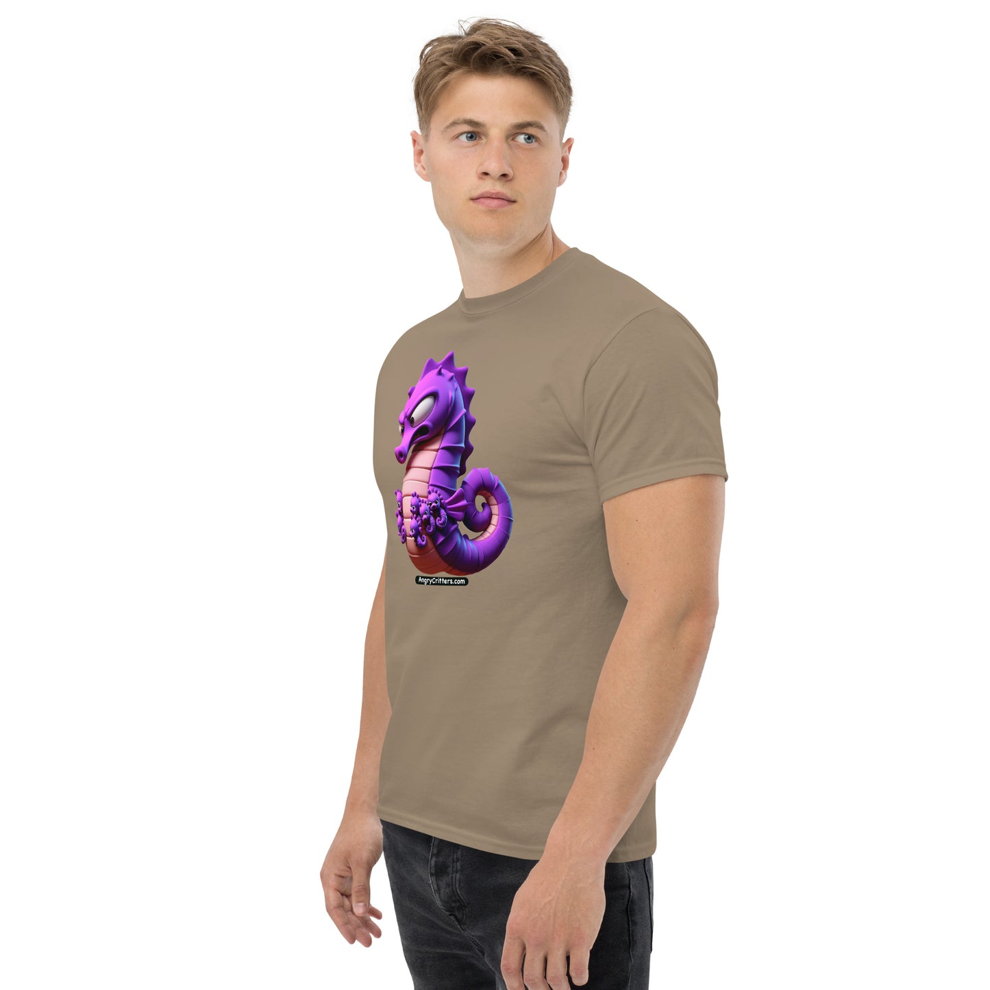 Angry Critters - Seahorse Dad, Men's classic tee