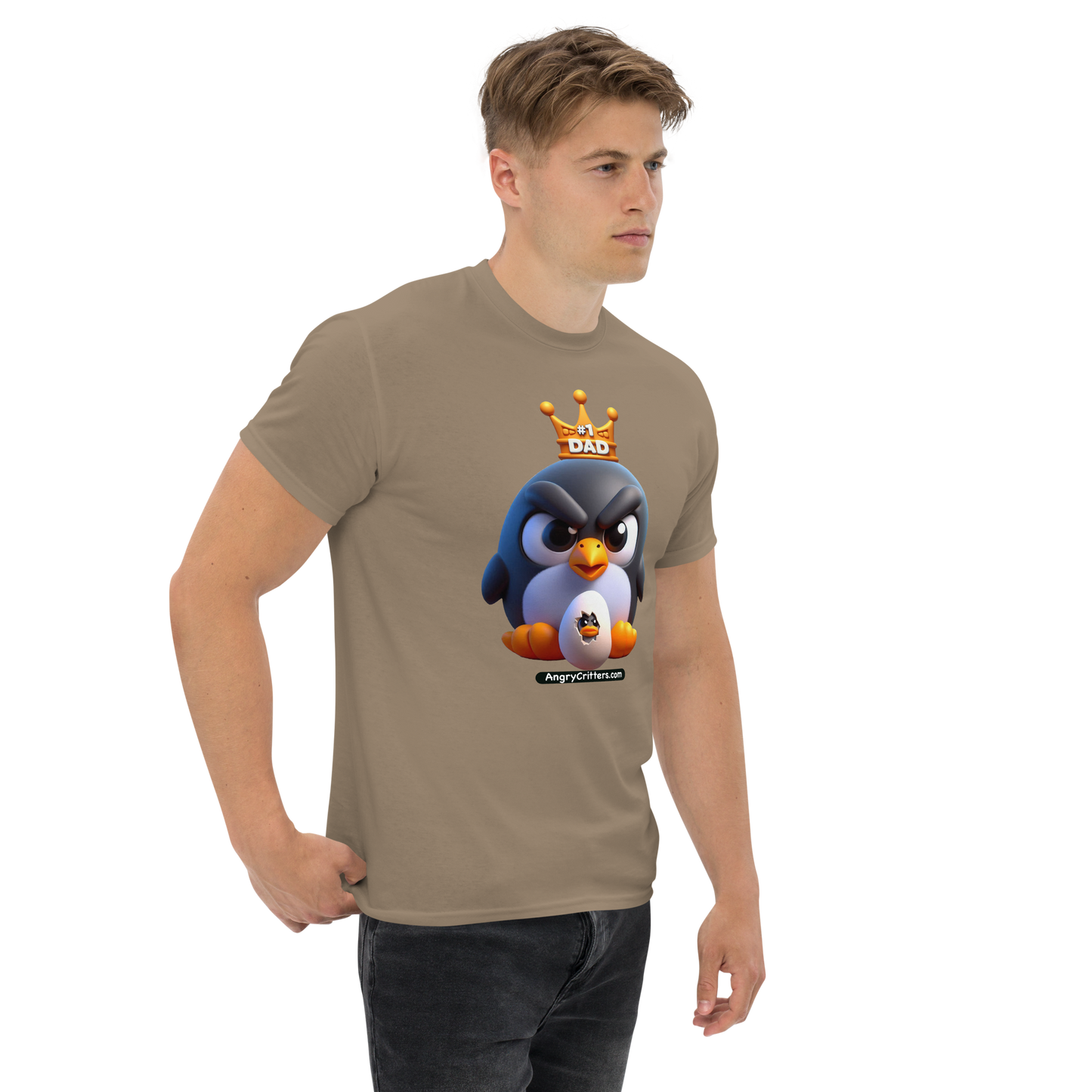 Angry Critters - Penguin Dad, Men's classic tee