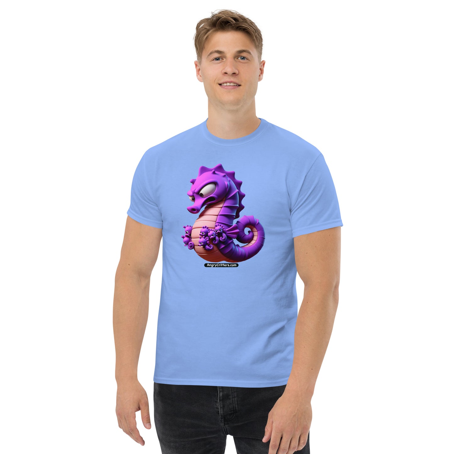 Angry Critters - Seahorse Dad, Men's classic tee