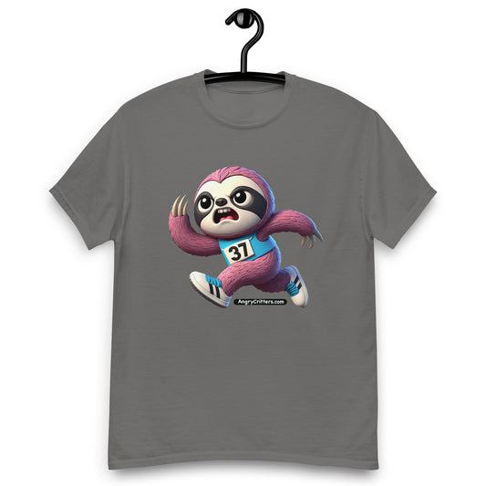 Angry Critters - Running Sloth, Men's classic tee