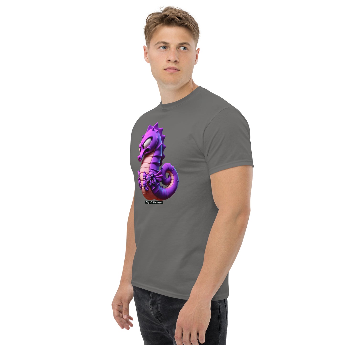 Angry Critters - Seahorse Dad, Men's classic tee