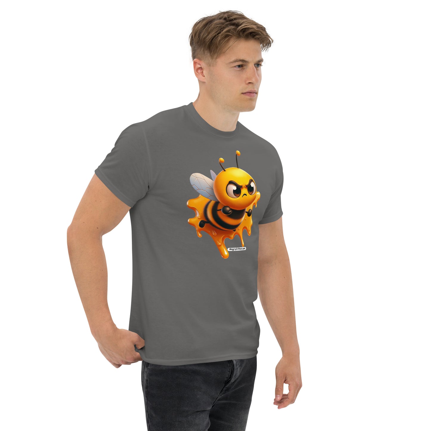 Angry Critters - Bee Stuck in Honey Men's classic tee